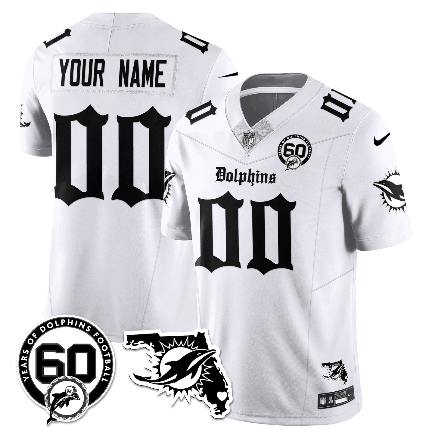 MIA 60th Season Gothic Vapor Limited Custom Jersey - All Stitched