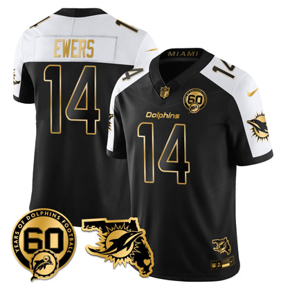MIA 60th Season Vapor Limited Gold Jersey - All Stitched