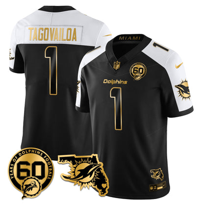 MIA 60th Season Vapor Limited Gold Jersey - All Stitched