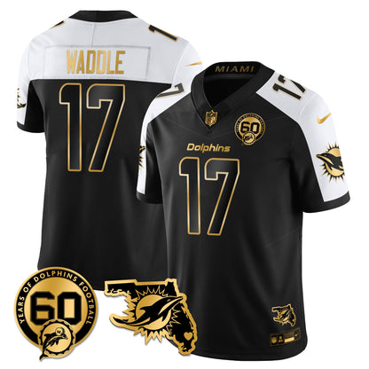 MIA 60th Season Vapor Limited Gold Jersey - All Stitched