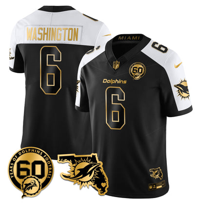 MIA 60th Season Vapor Limited Gold Jersey - All Stitched