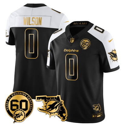 MIA 60th Season Vapor Limited Gold Jersey - All Stitched