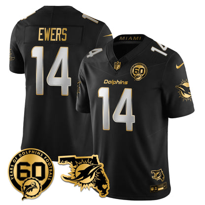 MIA 60th Season Vapor Limited Gold Jersey - All Stitched