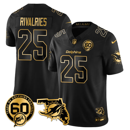 MIA 60th Season Vapor Limited Gold Jersey - All Stitched