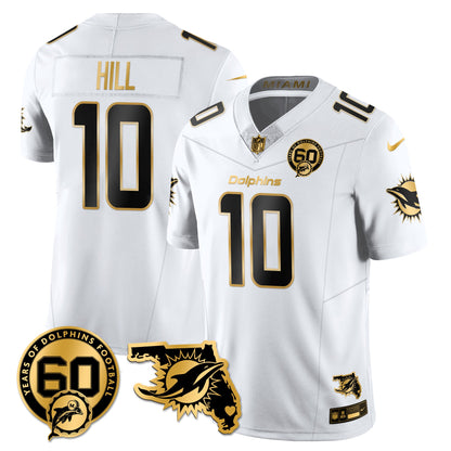 MIA 60th Season Vapor Limited Gold Jersey - All Stitched