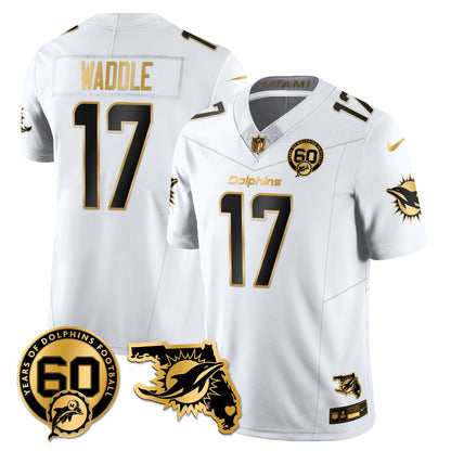 MIA 60th Season Vapor Limited Gold Jersey - All Stitched