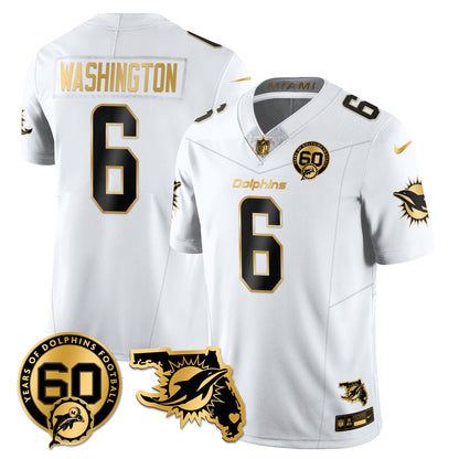 MIA 60th Season Vapor Limited Gold Jersey - All Stitched