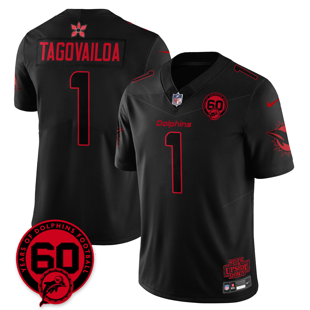 MIA 60th Season Vapor Limited Jersey - Stranger Things - All Stitched