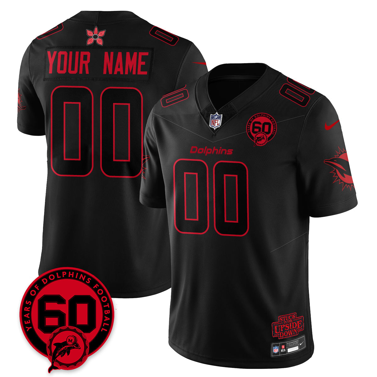 MIA 60th Season Vapor Limited Custom Jersey - Stranger Things - All Stitched