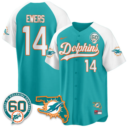 MIA 60th Season Vapor Limited Baseball Jersey - All Stitched