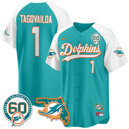 MIA 60th Season Vapor Limited Baseball Jersey - All Stitched