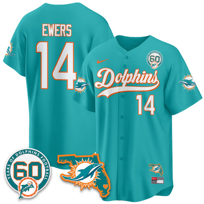 MIA 60th Season Vapor Limited Baseball Jersey - All Stitched
