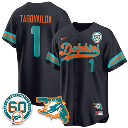 MIA 60th Season Vapor Limited Baseball Jersey - All Stitched