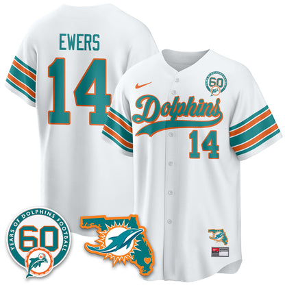 MIA 60th Season Vapor Limited Baseball Jersey - All Stitched