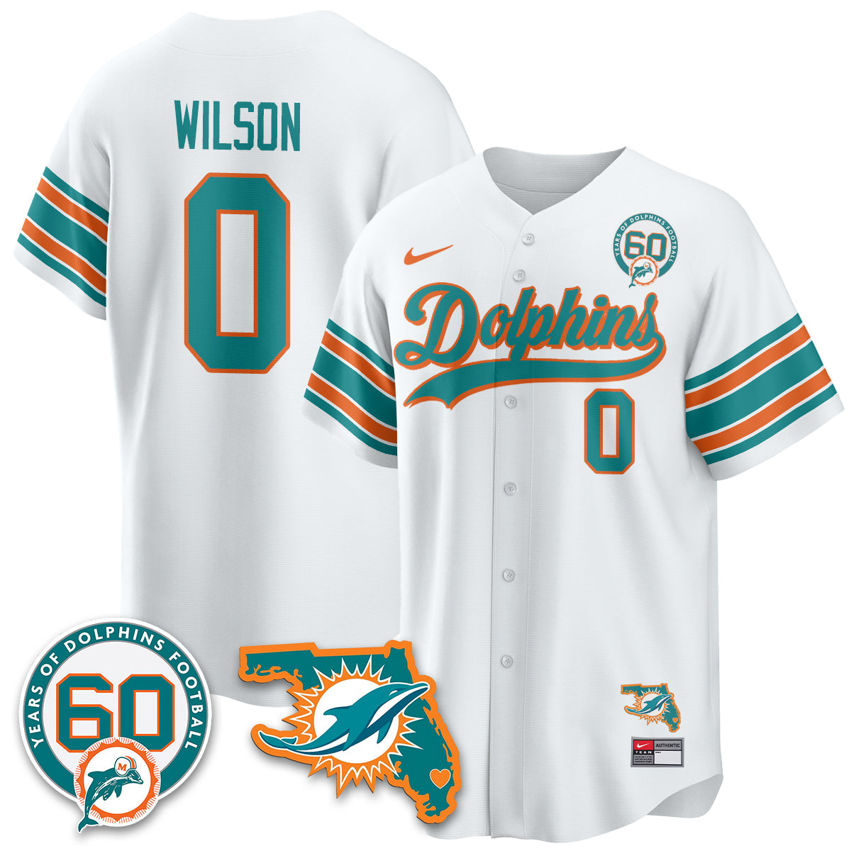 MIA 60th Season Vapor Limited Baseball Jersey - All Stitched