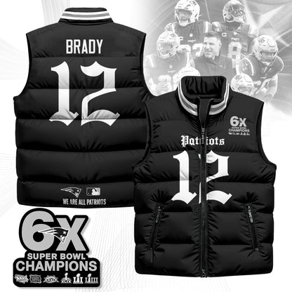 NE 6-Time Champions Gothic Unisex Puffer Vest