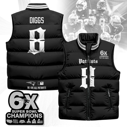 NE 6-Time Champions Gothic Unisex Puffer Vest