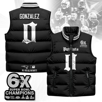 NE 6-Time Champions Gothic Unisex Puffer Vest