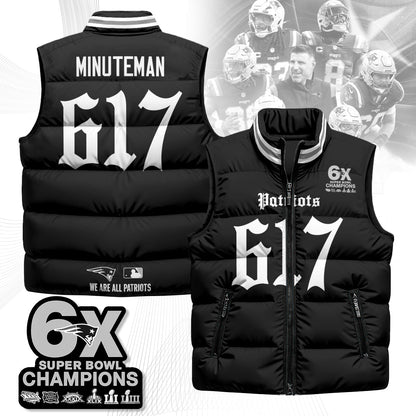 NE 6-Time Champions Gothic Unisex Puffer Vest