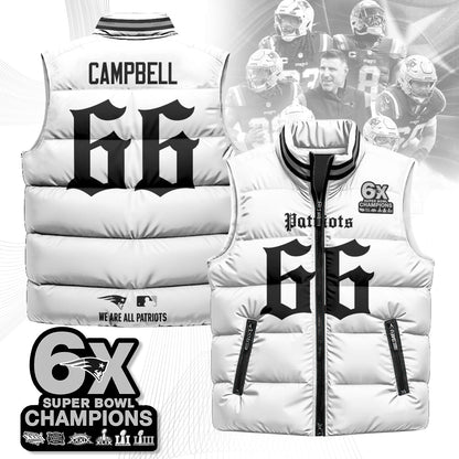 NE 6-Time Champions Gothic Unisex Puffer Vest