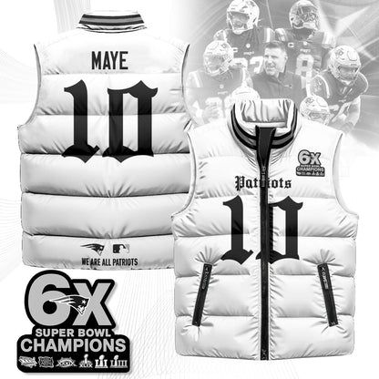 NE 6-Time Champions Gothic Unisex Puffer Vest