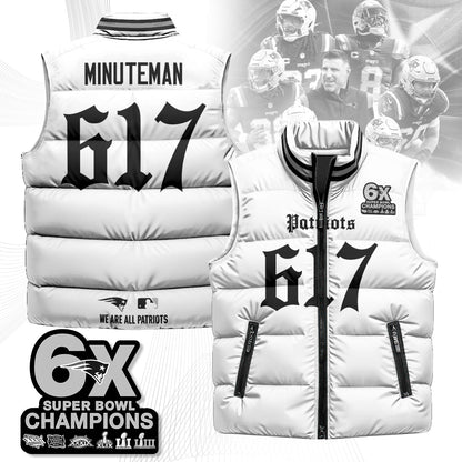 NE 6-Time Champions Gothic Unisex Puffer Vest