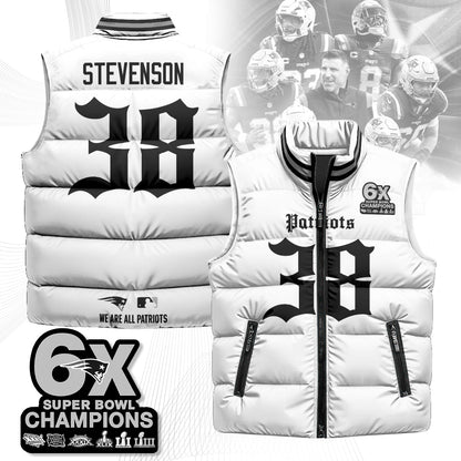 NE 6-Time Champions Gothic Unisex Puffer Vest