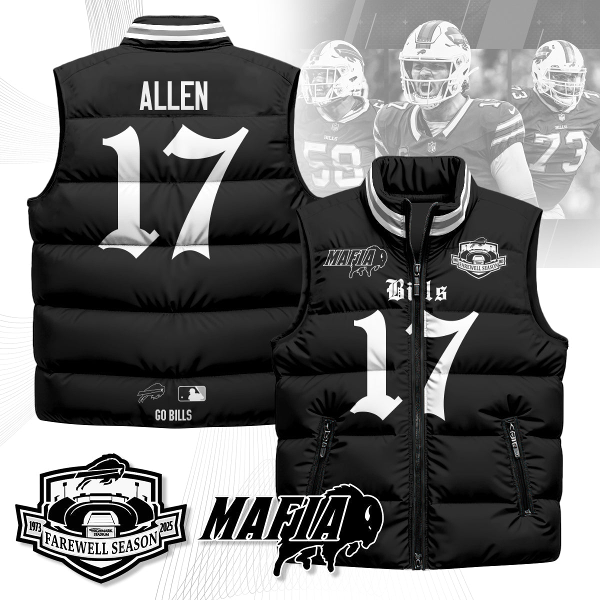 BUF Gothic Farewell Highmark Unisex Puffer Vest