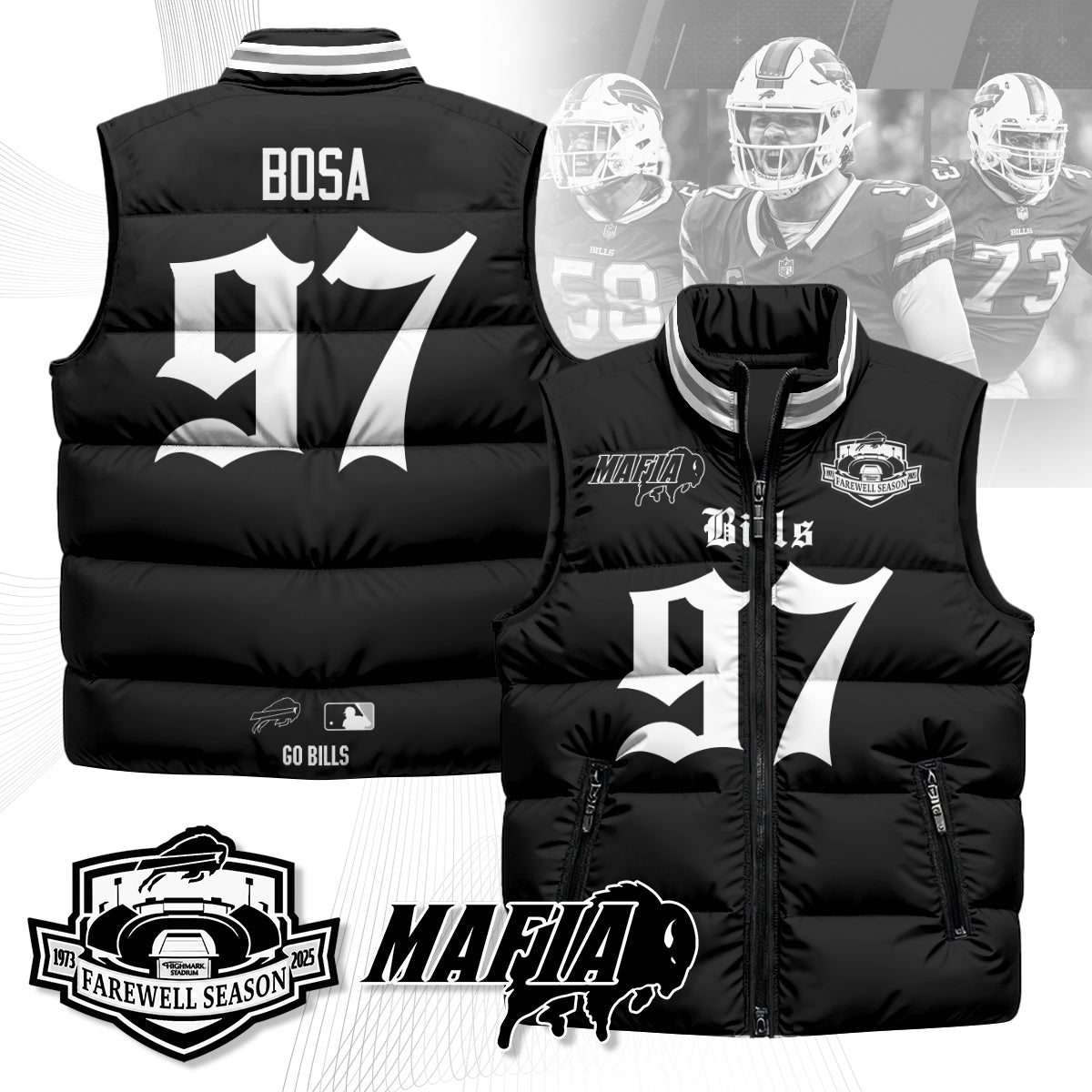 BUF Gothic Farewell Highmark Unisex Puffer Vest