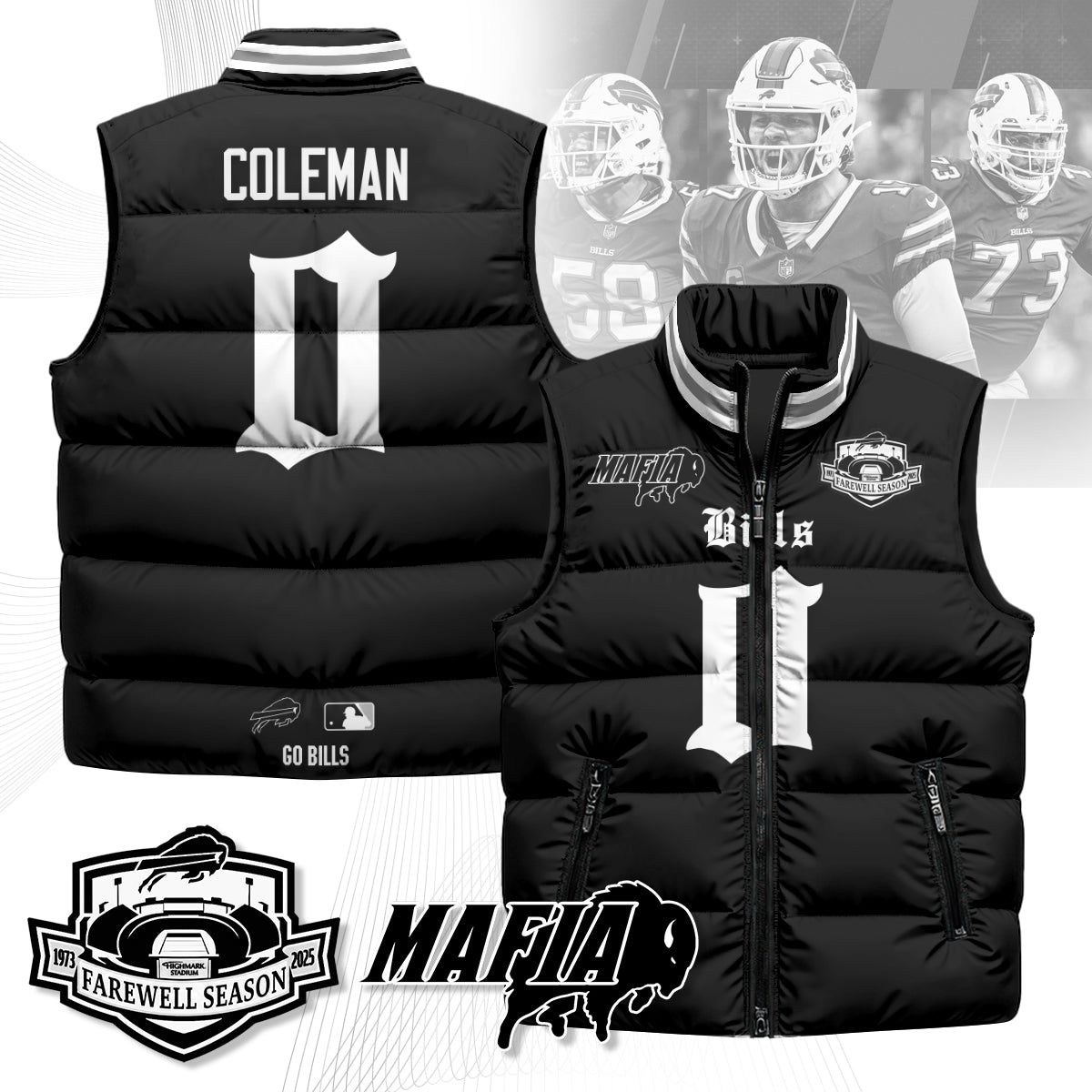 BUF Gothic Farewell Highmark Unisex Puffer Vest