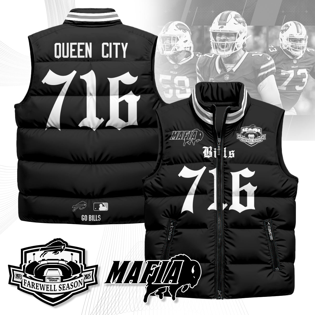 BUF Gothic Farewell Highmark Unisex Puffer Vest