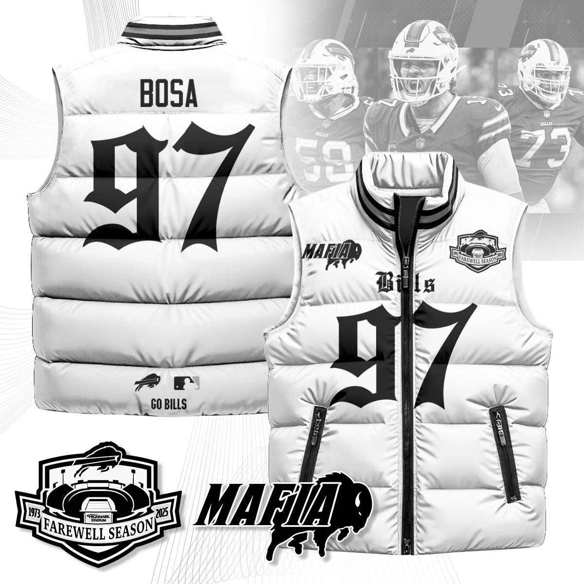 BUF Gothic Farewell Highmark Unisex Puffer Vest