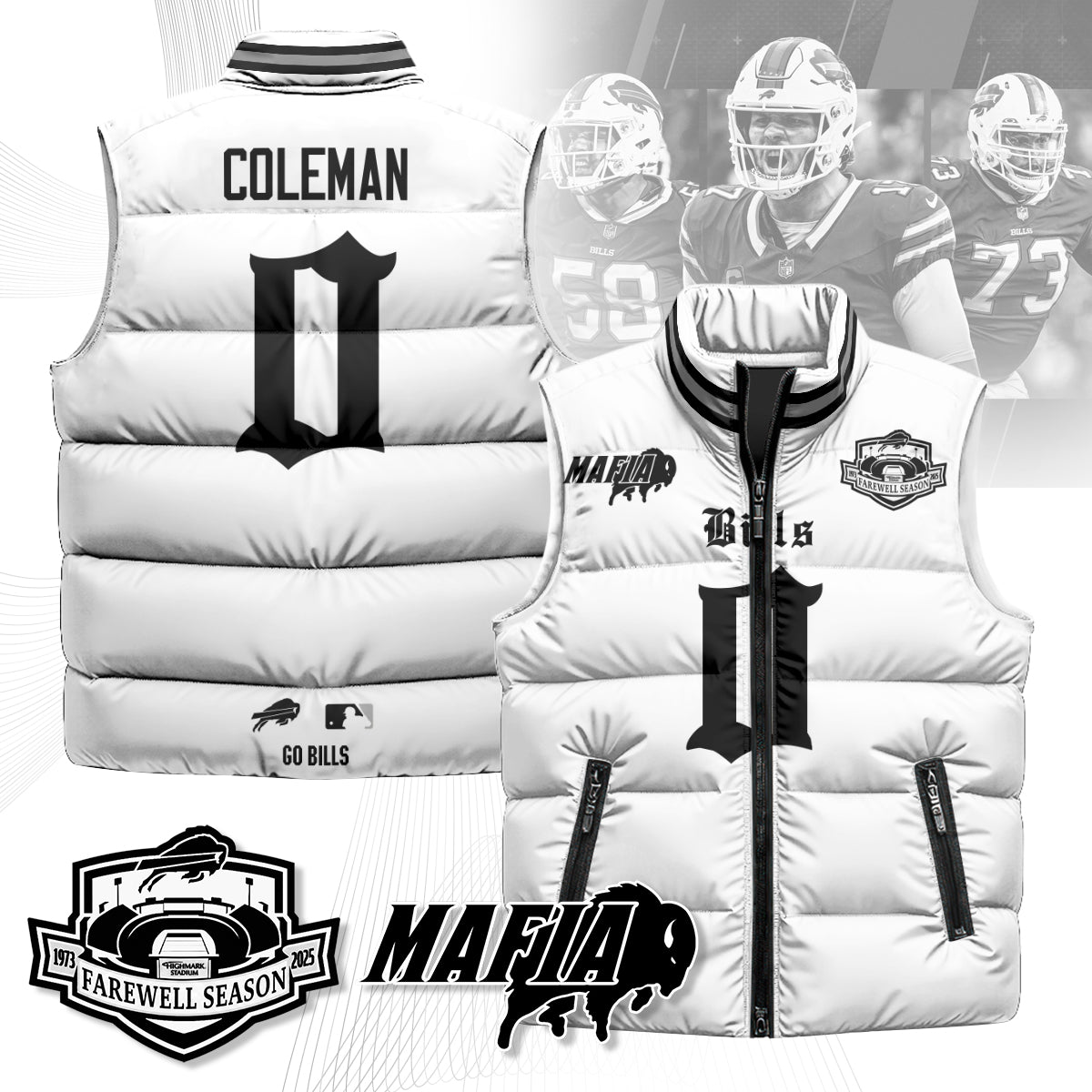 BUF Gothic Farewell Highmark Unisex Puffer Vest