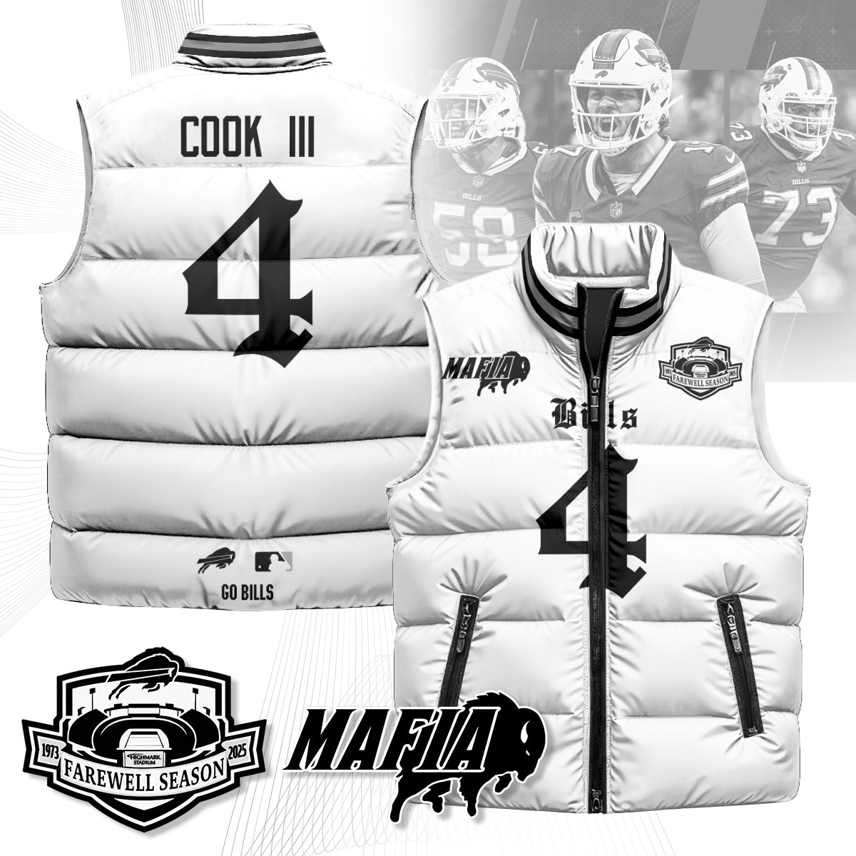 BUF Gothic Farewell Highmark Unisex Puffer Vest