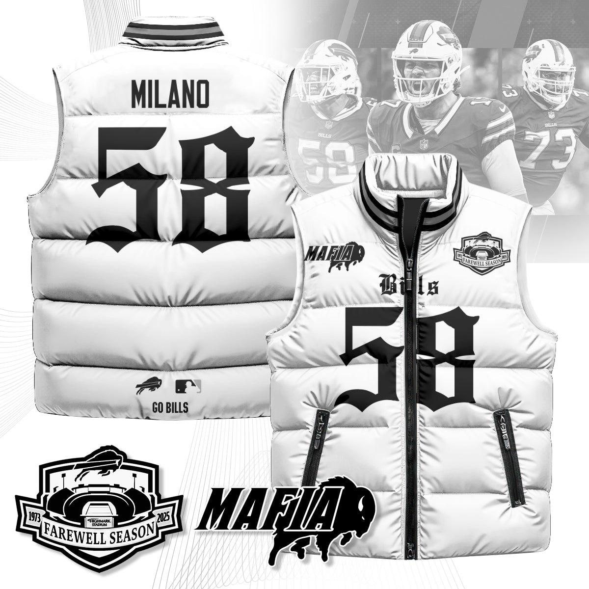 BUF Gothic Farewell Highmark Unisex Puffer Vest