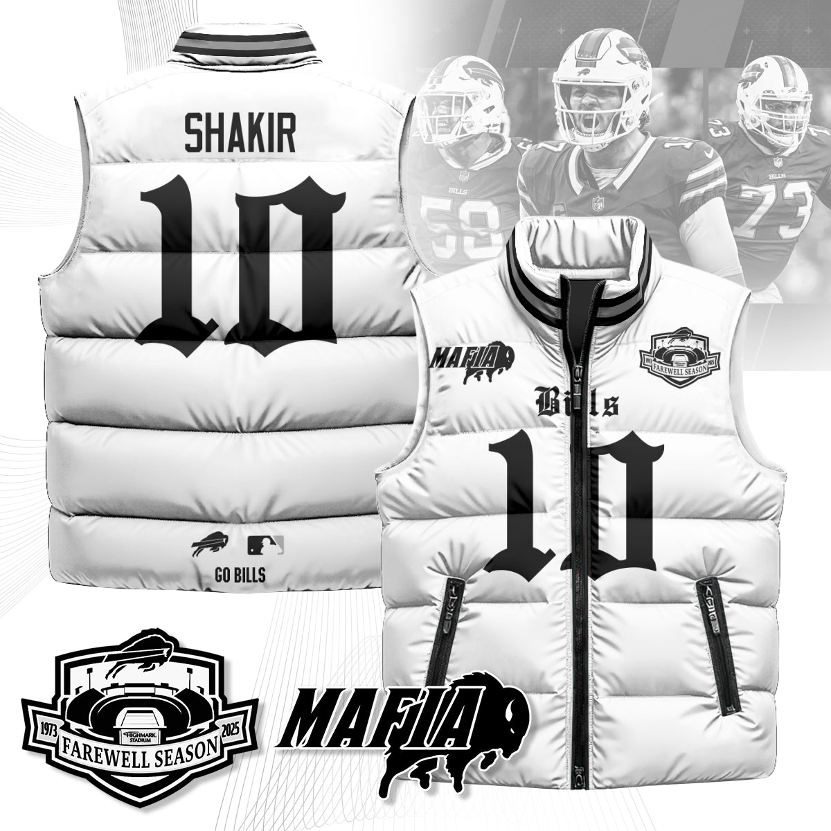 BUF Gothic Farewell Highmark Unisex Puffer Vest