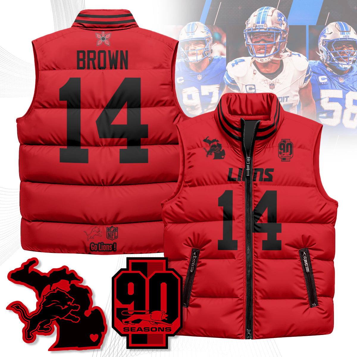 DET 'Stranger Things Edition' Unisex Puffer Vest