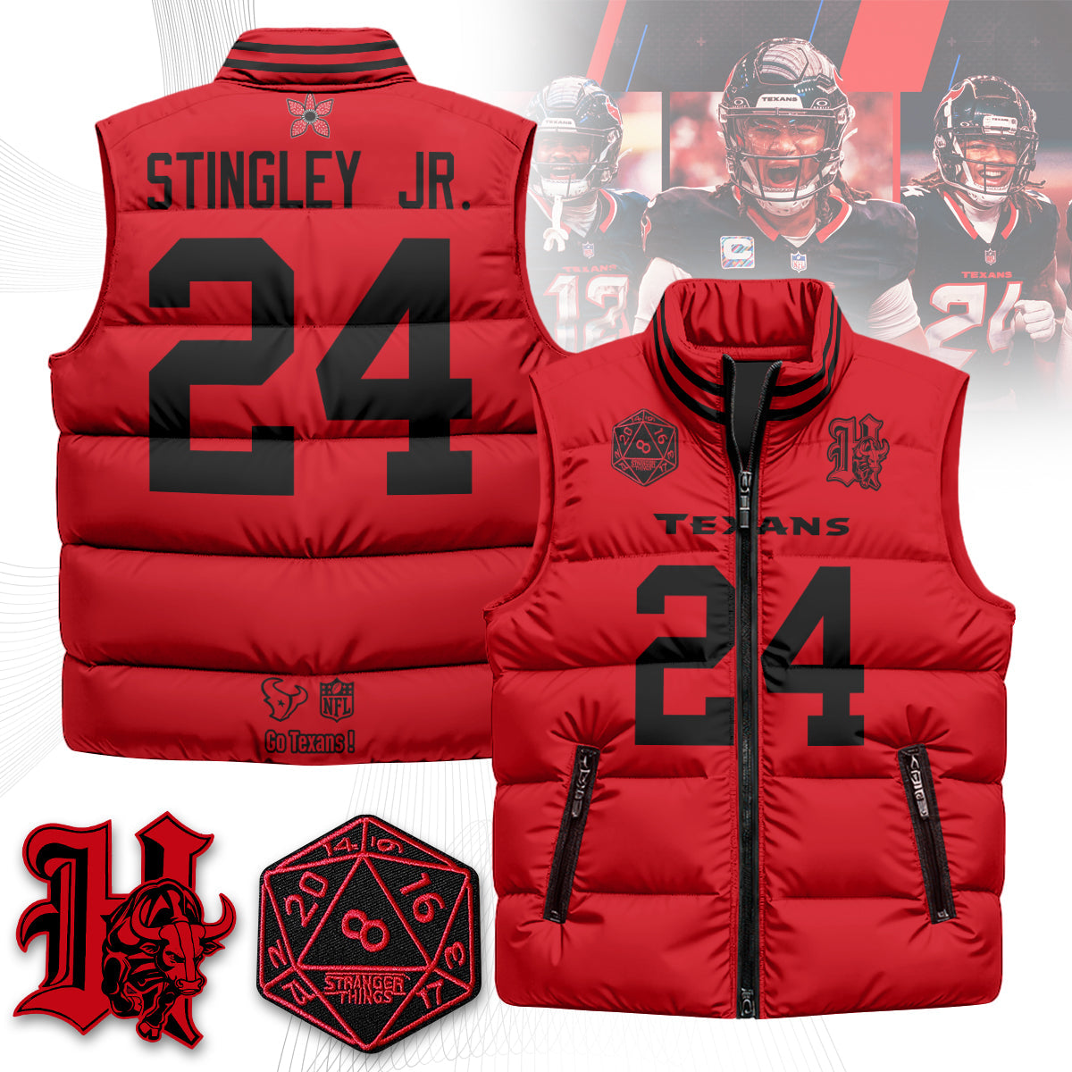 HOU 'Stranger Things Edition' Unisex Puffer Vest