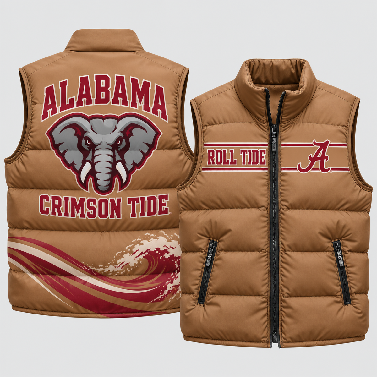 Alabama Crimson Tide 2026 Military Appreciation Puffer Vest - Printed