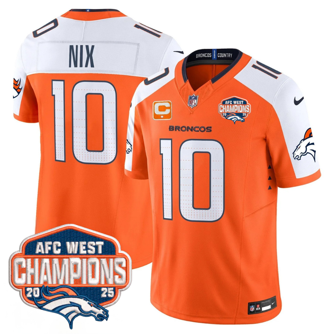 DEN AFC West Champions Patch Vapor Limited Jersey V2 - All Stitched
