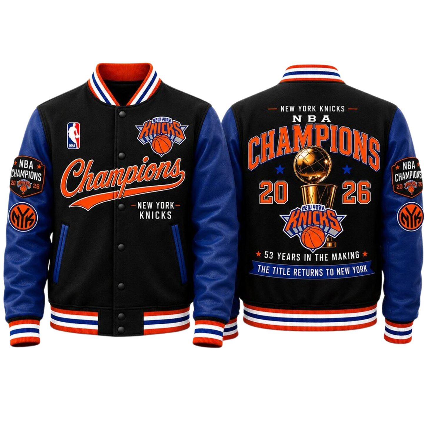 NYK 2026 NBA Finals Champions Limited Edition Varsity Jacket - Printed