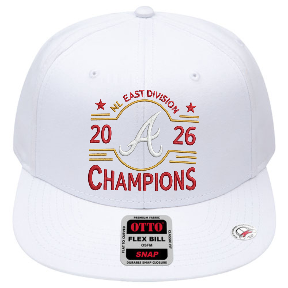 ATL 2026 NL East Division Champions Snapback Cap - Embroidered