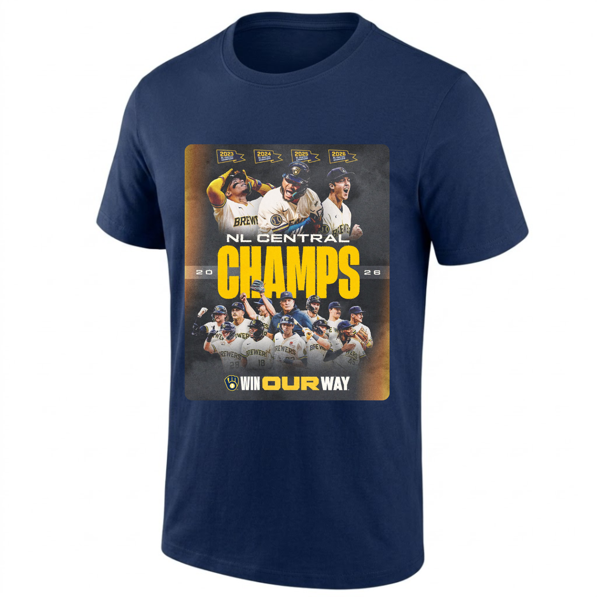 MIL 2026 NL CENTRAL CHAMPS One Side T-Shirt - Printed V5