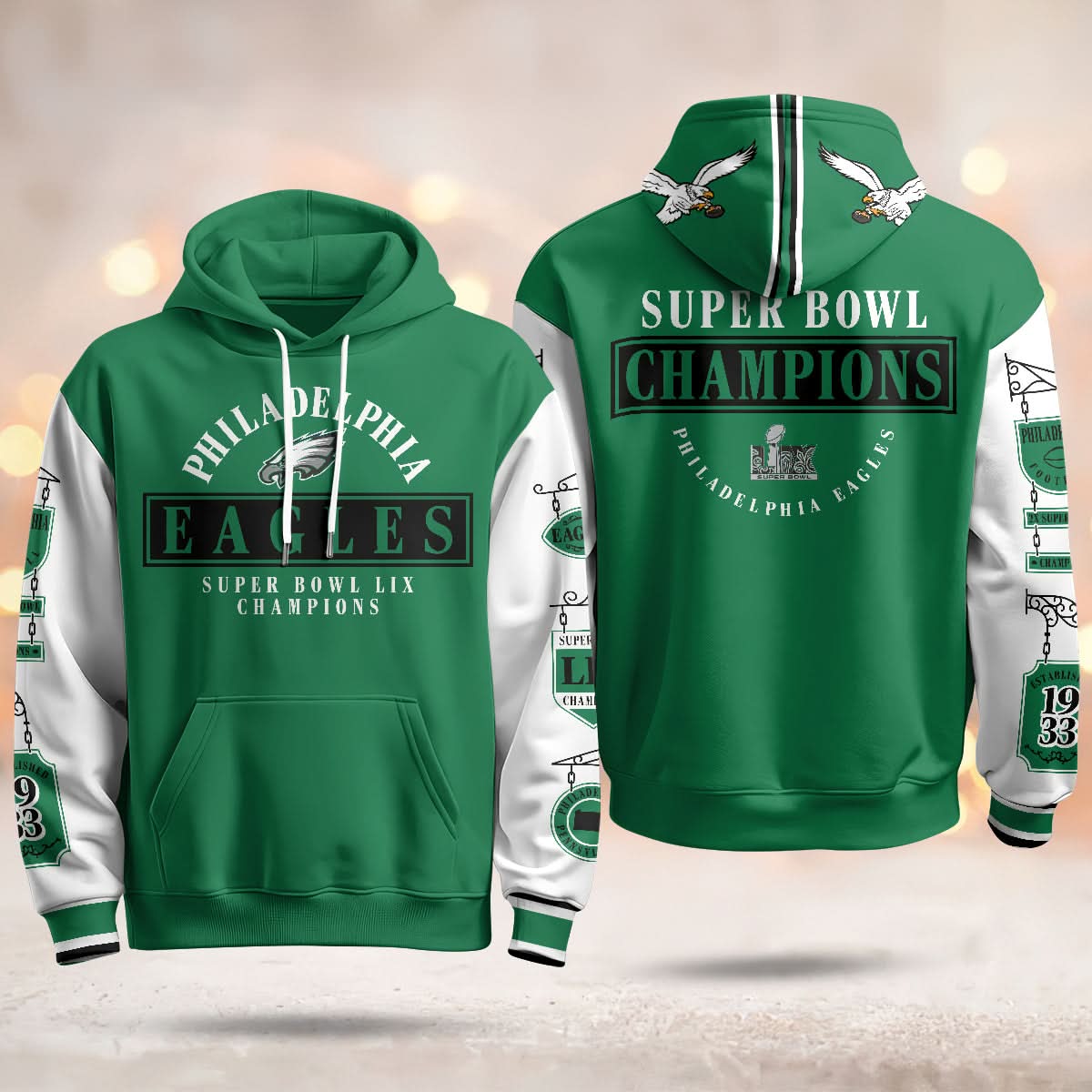Philadelphia Eagles Super Bowl LIX Champions Hoodie - Printed