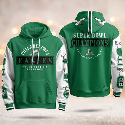 Philadelphia Eagles Super Bowl LIX Champions Hoodie - Printed