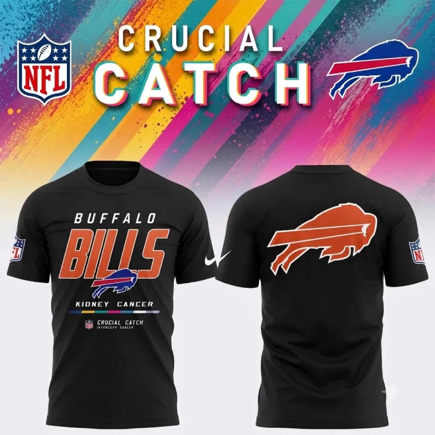 BUF 2026 Crucial Catch Intercept Cancer Graphic T Shirt - Printed