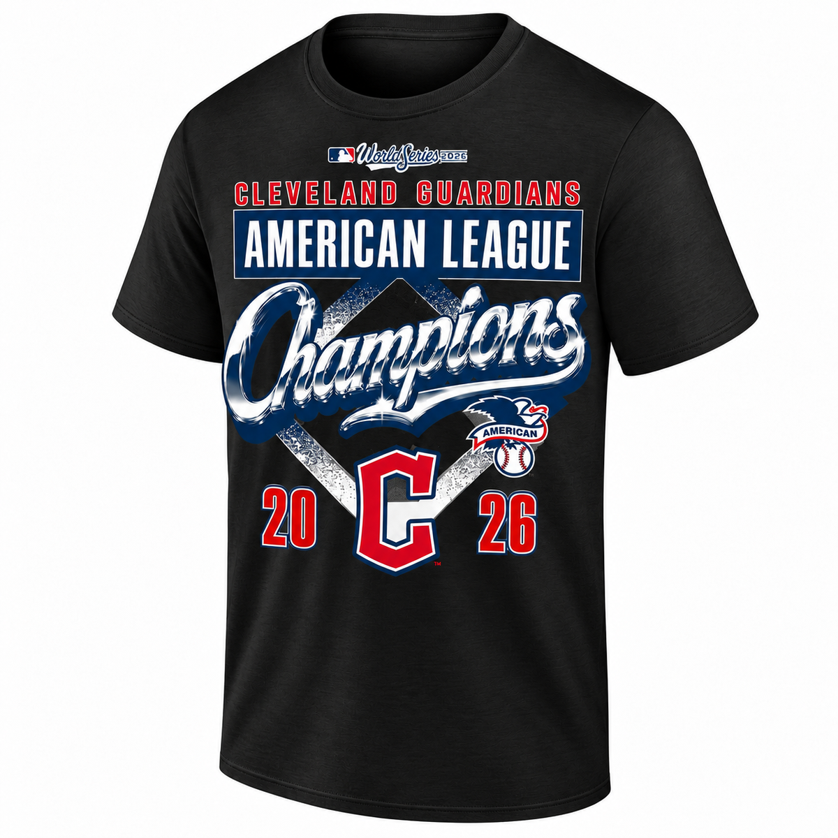 CLE 2026 AL Champions One Side T-Shirt - Printed