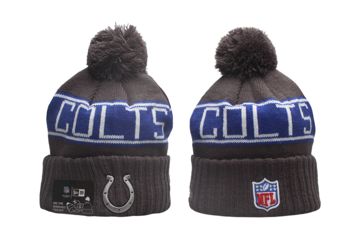 Football Rivalries Cuffed Knit Hat with Pom - Embroidered Patch