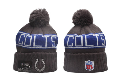 Football Rivalries Cuffed Knit Hat with Pom - Embroidered Patch