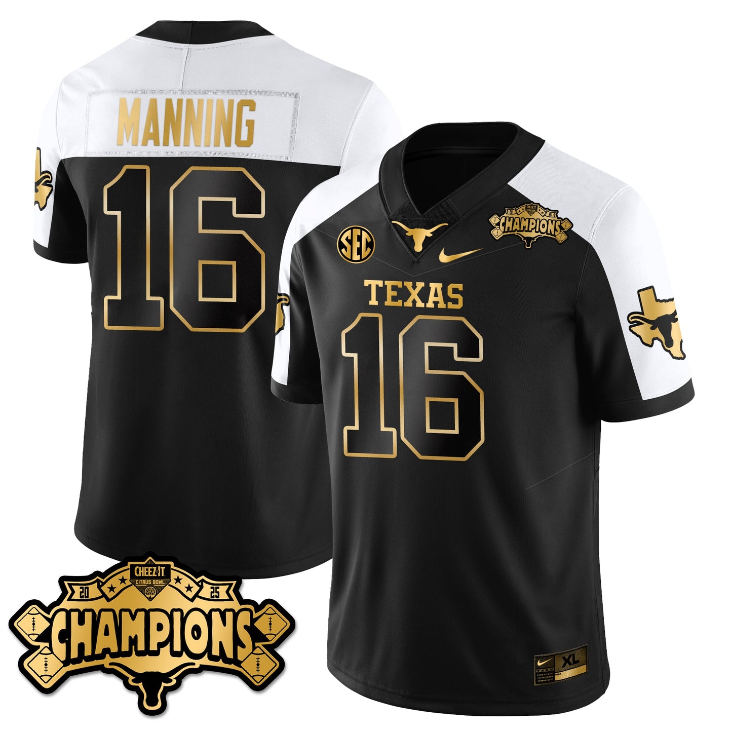 TEX Football Vapor Limited Gold Jersey - Citrus Bowl Champions